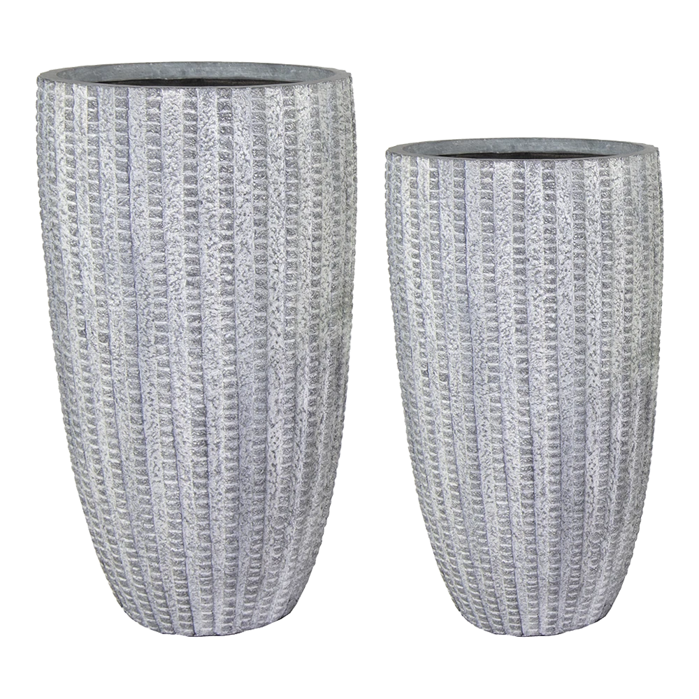 Bloempot Arkansas High Vase Washed - D34 X H66cm - Lichtgrijs 4 Bloempot Arkansas High Vase Washed - D34 X H66cm - Lichtgrijs - Afbeelding 2