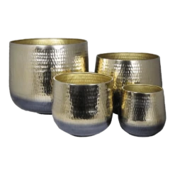 Bloempot Athene - D46 X H39cm - Goud 5 Bloempot Athene - D46 X H39cm - Goud -Tuinplantenwinkel bloempot athene goud bloempot 2 1