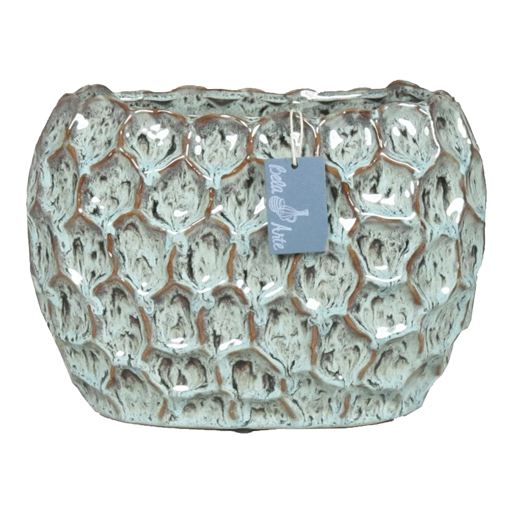 Bloempot Brussel Ovaal - L26 X B16,5 X H20cm - Groen 3 Bloempot Brussel Ovaal - L26 X B16,5 X H20cm - Groen