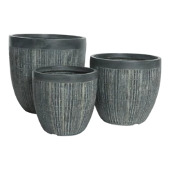 Bloempot Bryan - D31 X H31cm - Grijs -Tuinplantenwinkel bloempot bryan cm grijs bloempot 2 1