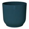 Bloempot Elho Vibes Fold Rond Wielen - D35 X H32cm - Diepblauw -Tuinplantenwinkel bloempot elho vibes fold rond wielen d35 x h32cm diepblauw bloempot 1 3