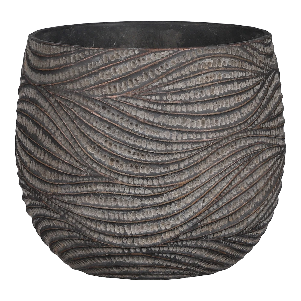 Bloempot Hendrick - D21,5 X H19cm - Bruin 3 Bloempot Hendrick - D21,5 X H19cm - Bruin