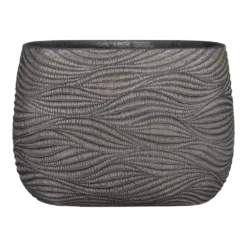 Bloempot Hendrick Ovaal - L42 X B20 X H30cm - Bruin