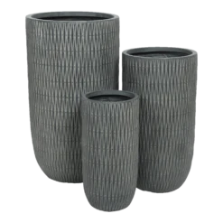 Bloempot James Hoog - D43 X H78cm - Grijs -Tuinplantenwinkel bloempot james hoog grijs bloempot 2