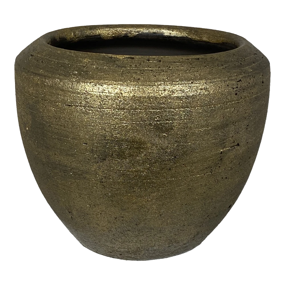 Bloempot Kos - D20 X H18cm - Goud 3 Bloempot Kos - D20 X H18cm - Goud