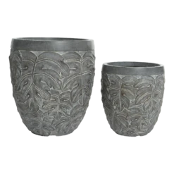 Bloempot Kyli - D40 X H43cm - Grijs -Tuinplantenwinkel bloempot kyli grijs bloempot 2
