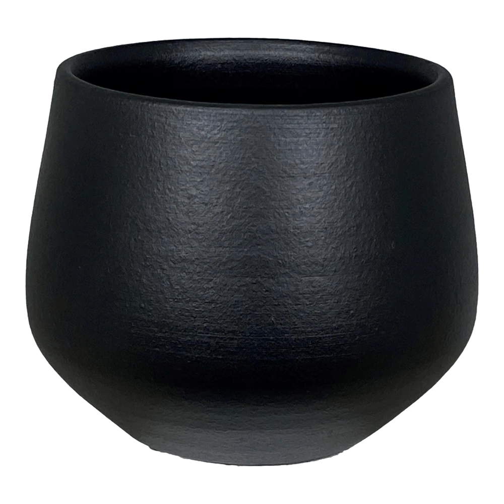 Bloempot Petra - D19 X H16cm - Mat Zwart 3 Bloempot Petra - D19 X H16cm - Mat Zwart