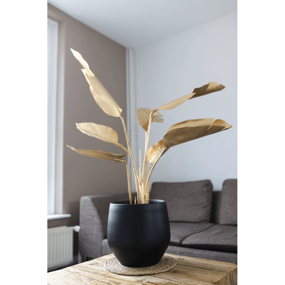 Bloempot Petra - D19 X H16cm - Mat Zwart 4 Bloempot Petra - D19 X H16cm - Mat Zwart - Afbeelding 2