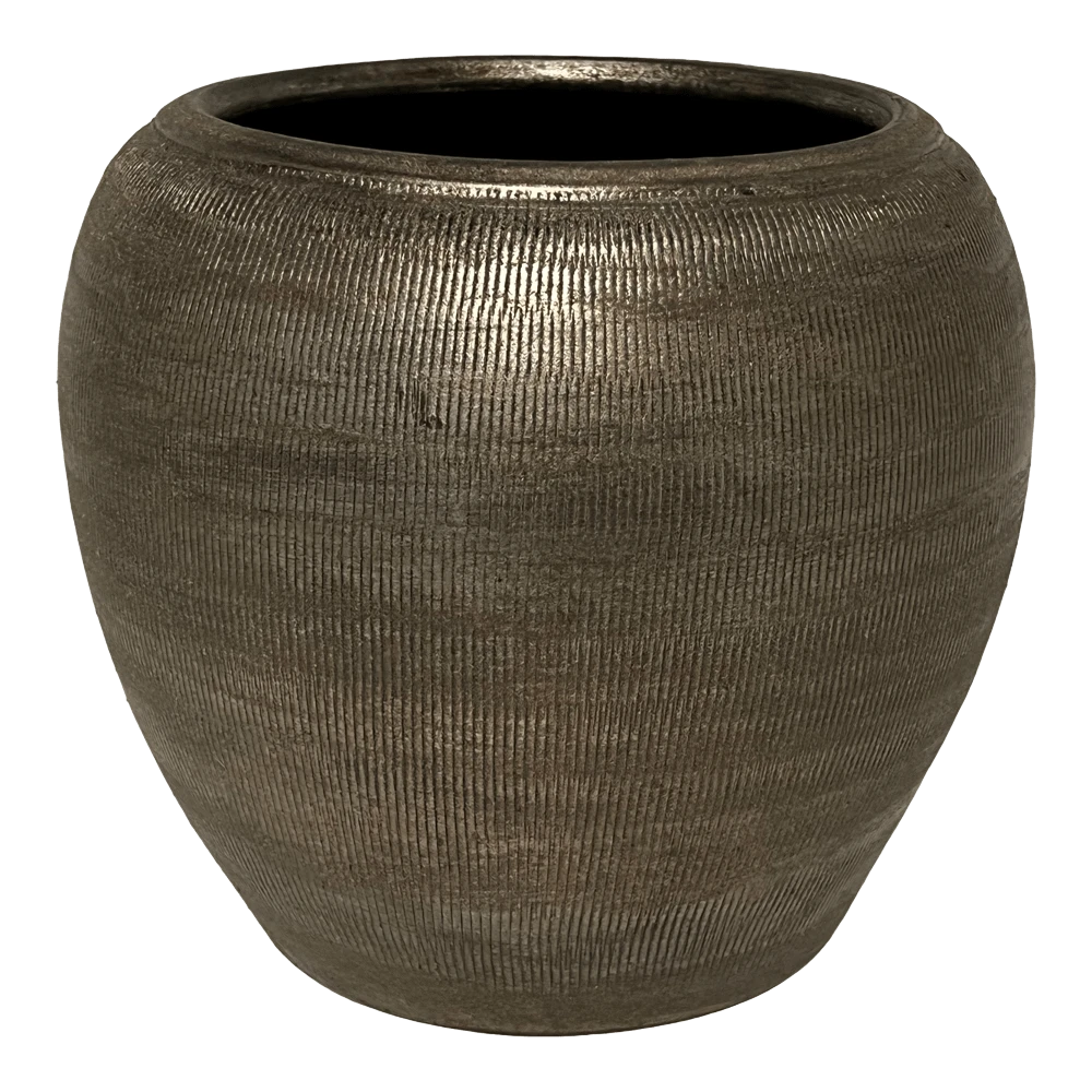 Bloempot Phoenix - D19 X H17cm - Zilver 3 Bloempot Phoenix - D19 X H17cm - Zilver