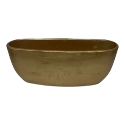 Bloempot Shanon Ovaal - L45 X B18 X H16cm - Mat Goud