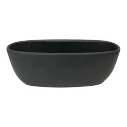 Bloempot Shanon Ovaal - L45 X B18 X H16cm - Mat Zwart