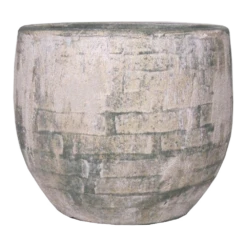 Bloempot Steef - D39 X H36cm - Creme Groen