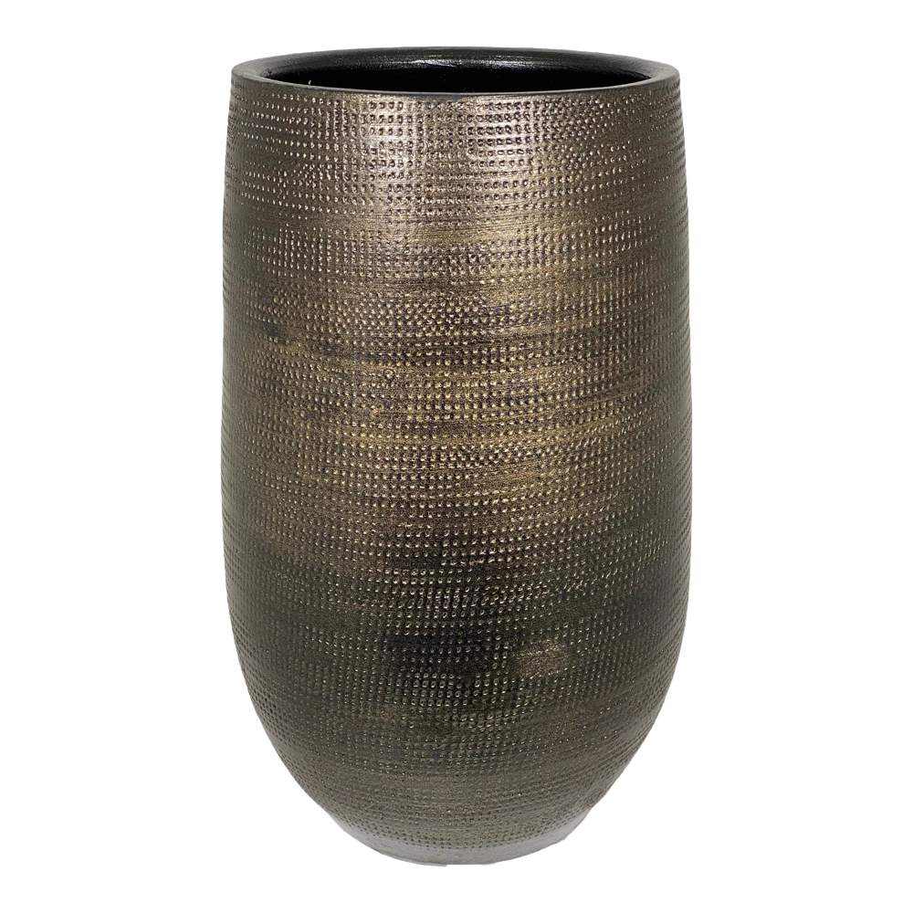 Bloempot Tokio Hoog - D22 X H40cm - Goud 3 Bloempot Tokio Hoog - D22 X H40cm - Goud