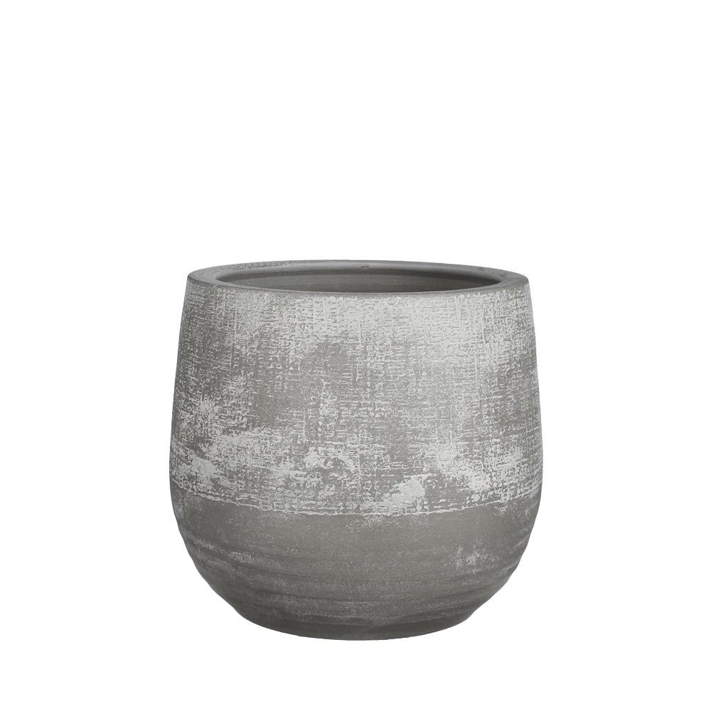 Bloempot Victor - H19 X D21cm - Grijs 3 Bloempot Victor - H19 X D21cm - Grijs