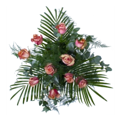 Boeket Rosa Roze Klein -Tuinplantenwinkel boeket rosa roze boeketten 2 1