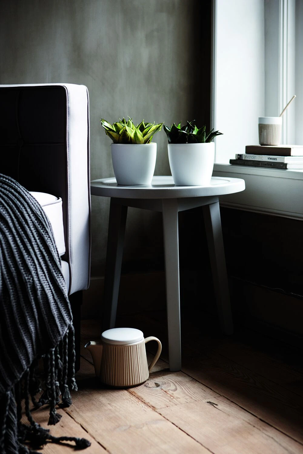 Bloempot Elho Brussels Diamond Rond 22cm - Wit 6 Bloempot Elho Brussels Diamond Rond 22cm - Wit - Afbeelding 4