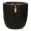 Capi Bloempot Bol Lux Terrazo - D28 X H26cm - Zwart -Tuinplantenwinkel capi lux terrazzo hoge pot fit zwart bloempot 1 4