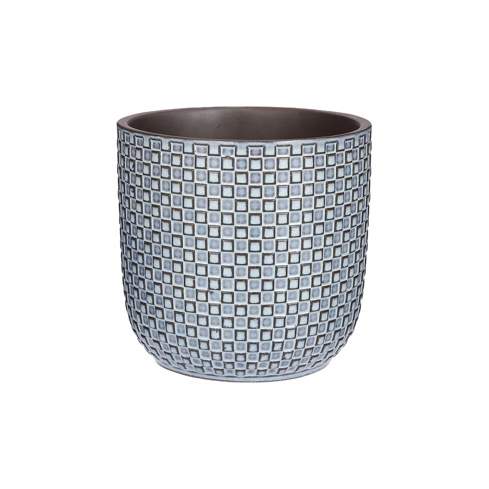 Bloempot Daan - D19 X H17.5cm - Blauw 3 Bloempot Daan - D19 X H17.5cm - Blauw