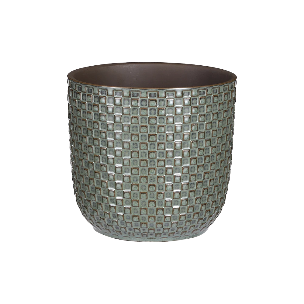 Bloempot Daan - D19 X H17.5cm - Groen 3 Bloempot Daan - D19 X H17.5cm - Groen