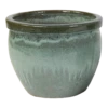 Bloempot Glazed Delta Rim - D28 X H24cm - Groen -Tuinplantenwinkel glazed delta rim moss green d28h24 bloempot groen 1 4