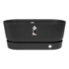 Bloembak Elho Greenville Terrace 80cm - Met Wielen - Living Black -Tuinplantenwinkel greenville terrace trough 80cm wheels plantenbak living black 1 9