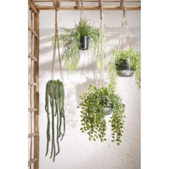 Hangpot Resa - D16,5 X H13,5cm - Donkergrijs -Tuinplantenwinkel hangpot resa d16 5 x h13 5cm donkergrijs hangpot 4 1