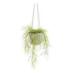 Hangpot Resa - D18,5 X H17cm - Lichtgrijs -Tuinplantenwinkel hangpot resa d18 5 x h17cm lichtgrijs hangpot 4 1