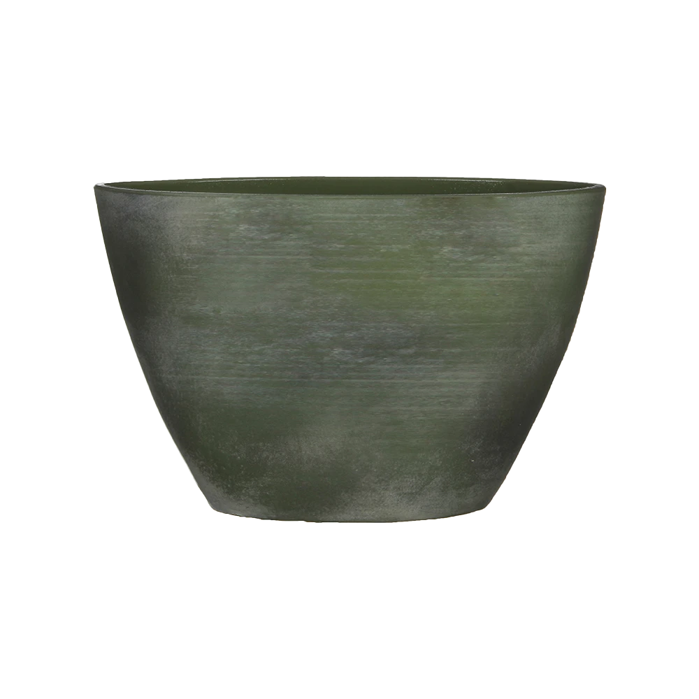 Bloempot Lester Ovaal - L30 X B17 X H19cm - Groen 3 Bloempot Lester Ovaal - L30 X B17 X H19cm - Groen