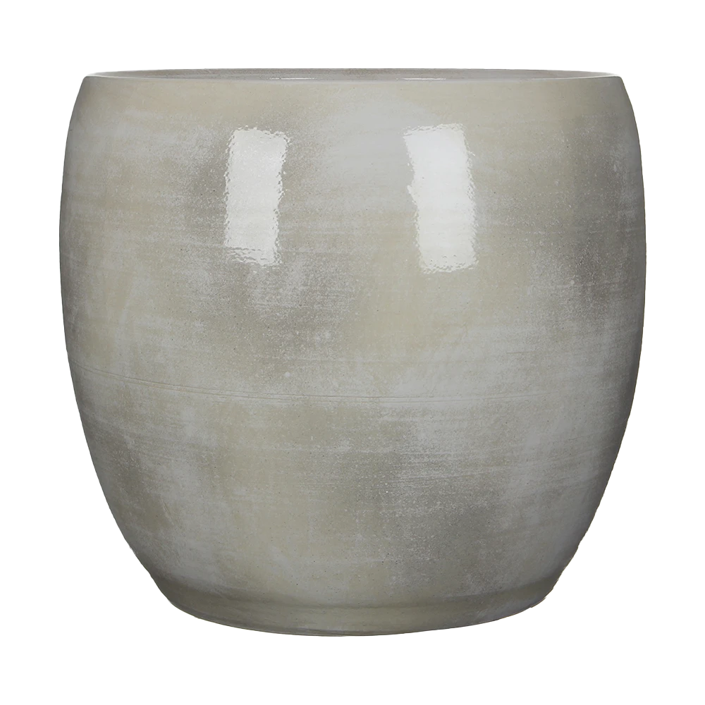 Bloempot Lester - D38 X H35cm - Lichtgrijs 3 Bloempot Lester - D38 X H35cm - Lichtgrijs
