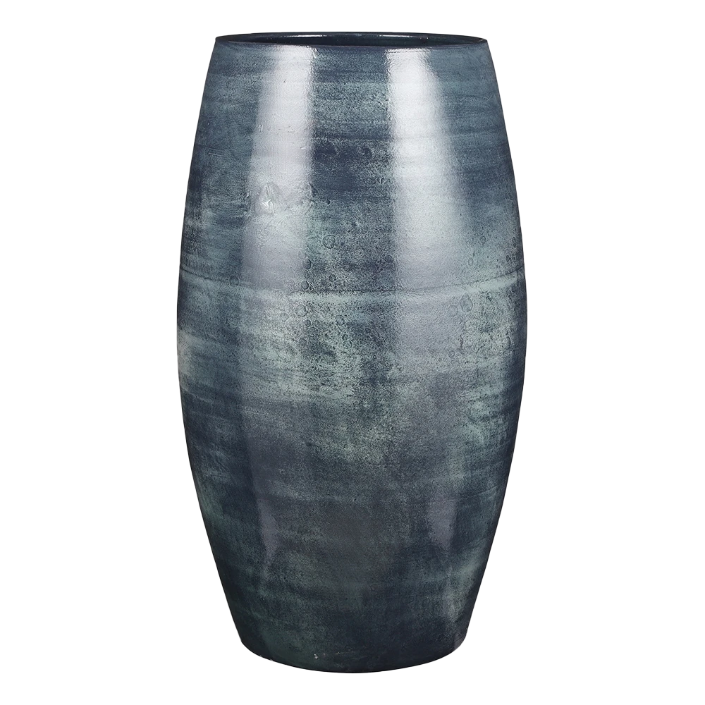 Bloempot Lester Hoog - D39 X H70cm - Donkerblauw 3 Bloempot Lester Hoog - D39 X H70cm - Donkerblauw