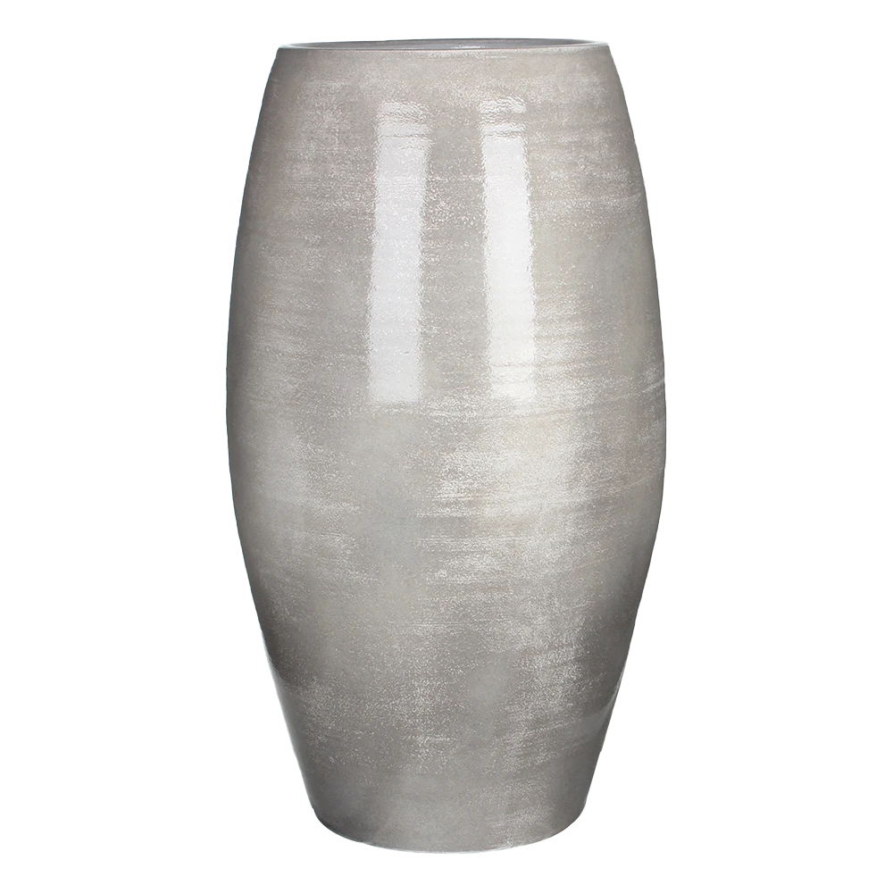 Bloempot Lester Hoog - D39 X H70cm - Lichtgrijs 3 Bloempot Lester Hoog - D39 X H70cm - Lichtgrijs