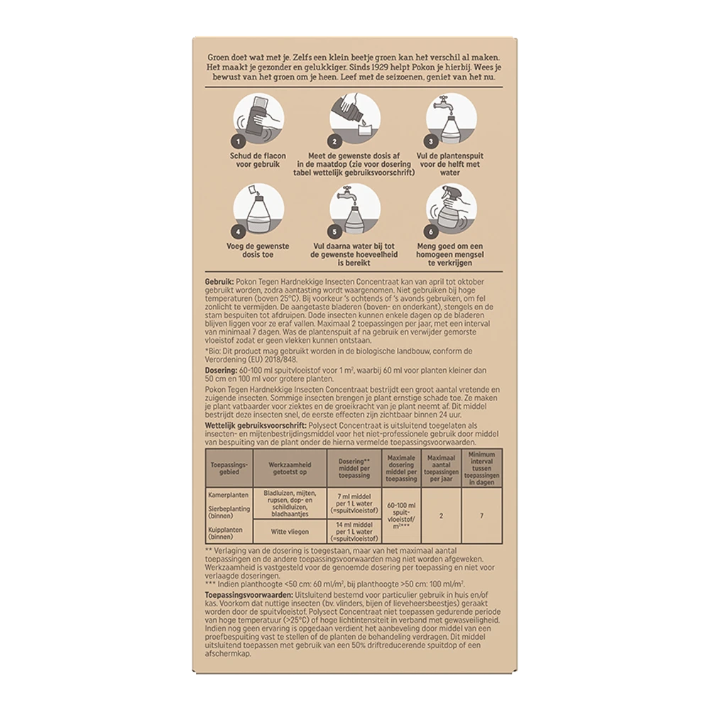 Pokon Bio Tegen Hardnekkige Insecten Polysect Concentraat 175ml - Insecten En Ongedierte 4 Pokon Bio Tegen Hardnekkige Insecten Polysect Concentraat 175ml - Insecten En Ongedierte - Afbeelding 2