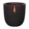 Capi Bloempot Bol Nature Rib NL - D43 X H41cm - Zwart -Tuinplantenwinkel pot bol rib nl 43x41 zwart bloempot 1 8