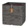Capi Plantenbak Vierkant Nature Rib NL - L40 X B40 X H40cm - Antraciet -Tuinplantenwinkel pot vierkant rib nl 40x40x40 antraciet plantenbak 1 5