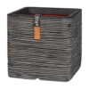Capi Plantenbak Vierkant Nature Rib NL - L50 X B50 X H50cm - Antraciet -Tuinplantenwinkel pot vierkant rib nl 50x50x50 antraciet plantenbak 1 5