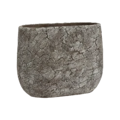 Bloempot Thomas Ovaal - L27.5 X B15.5 X H21.5cm - Off White