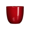 Bloempot Tusca - D25 X H23cm - Donkerrood 1 Bloempot Tusca - D25 X H23cm - Donkerrood -Tuinplantenwinkel tusca pot rond d rood h23xd25cm bloempot 1 4