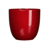 Bloempot Tusca - D28 X H25cm - Donkerrood 2 Bloempot Tusca - D28 X H25cm - Donkerrood -Tuinplantenwinkel tusca pot rond d rood h25xd28cm bloempot 1 4