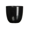 Bloempot Tusca - D25 X H23cm - Zwart -Tuinplantenwinkel tusca pot rond zwart h23xd25cm bloempot 1 4