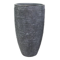 Bloempot Utah High Vase - D34 X H66cm - Donkergrijs