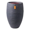 Capi Bloempot Hoog Nature Elegant Deluxe Rib NL - D38 X H58cm - Donkergrijs 1 Capi Bloempot Hoog Nature Elegant Deluxe Rib NL - D38 X H58cm - Donkergrijs -Tuinplantenwinkel vaas elegant deluxe rib nl 40x60 donkergrijs bloempot 1 2