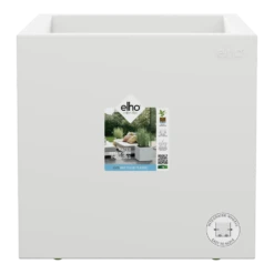 Elho Vivo Next Vierkant Wielen 30cm - Wit -Tuinplantenwinkel vivo next vierkant wielen 30cm wit 4 1