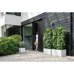 Elho Vivo Next Vierkant Wielen 30cm - Wit -Tuinplantenwinkel vivo next vierkant wielen 30cm wit 6 1