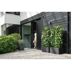 Elho Vivo Next Vierkant Wielen 40cm - Living Black -Tuinplantenwinkel vivo next vierkant wielen 40cm living black 6 1